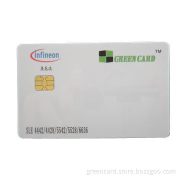 Contact IC Card with 0.84mm Thickness and Matte or Glossy Finishing, Made of PVC and PET Materials